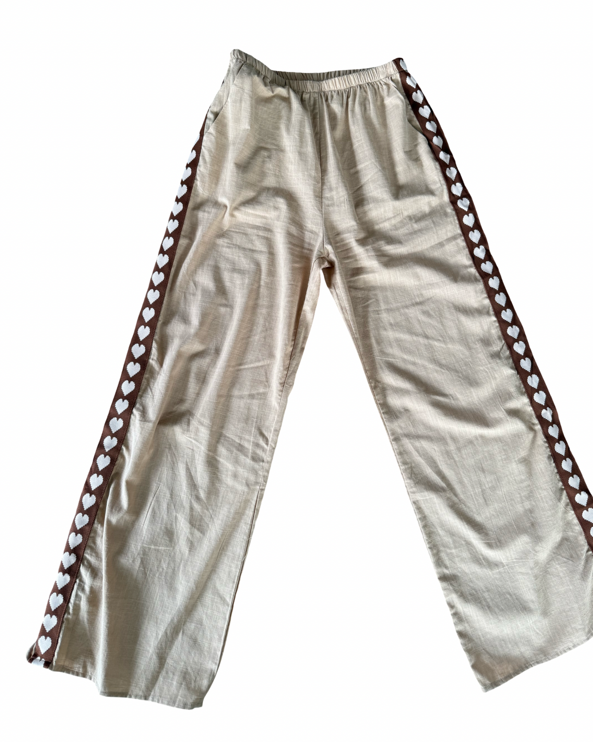 Heart Pants Beige/Brown
