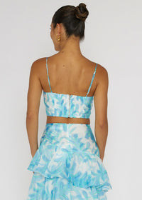 Feather Skirt - Blue