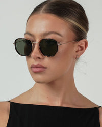 Tate Tort/Green Sunglasses