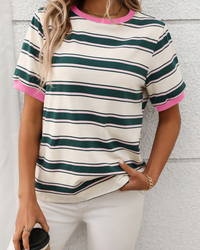 Alfie Tee - Green/Pink