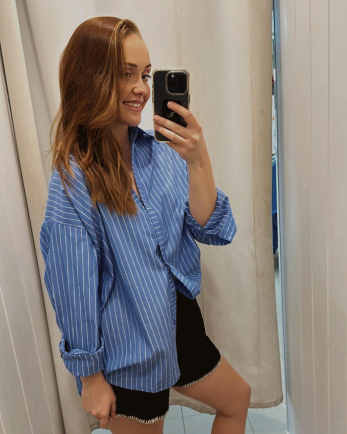 Carissa Shirt Blue Stripe