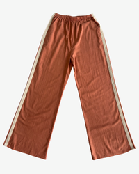 Rust Beige Stripe Racer Pants
