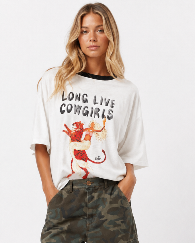 Long Live Cowgirls - White