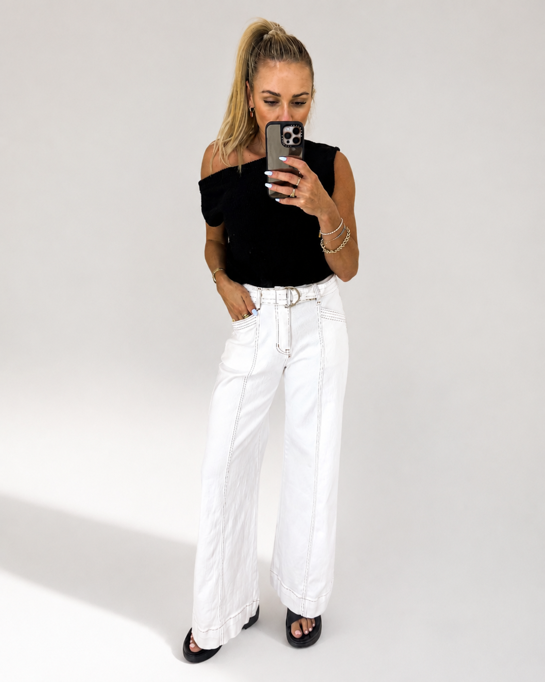 Taleea White Jeans