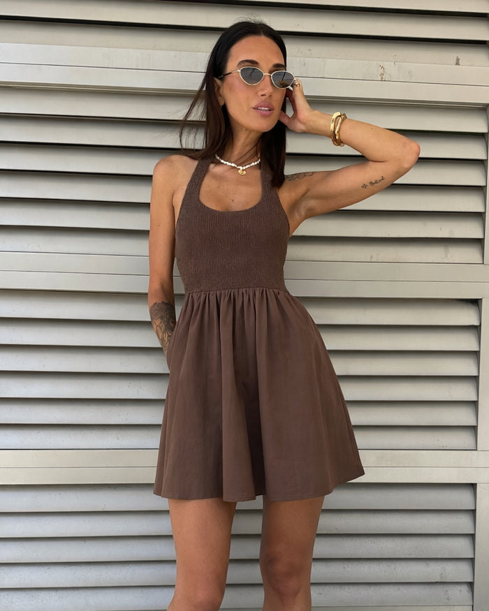 Stella Dress - Brown
