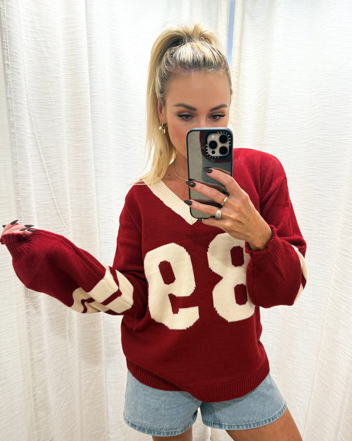 College Jumper - Maroon