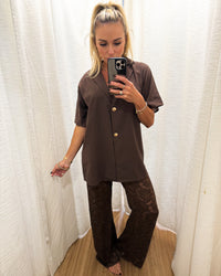 Blair Lace Pants - Brown