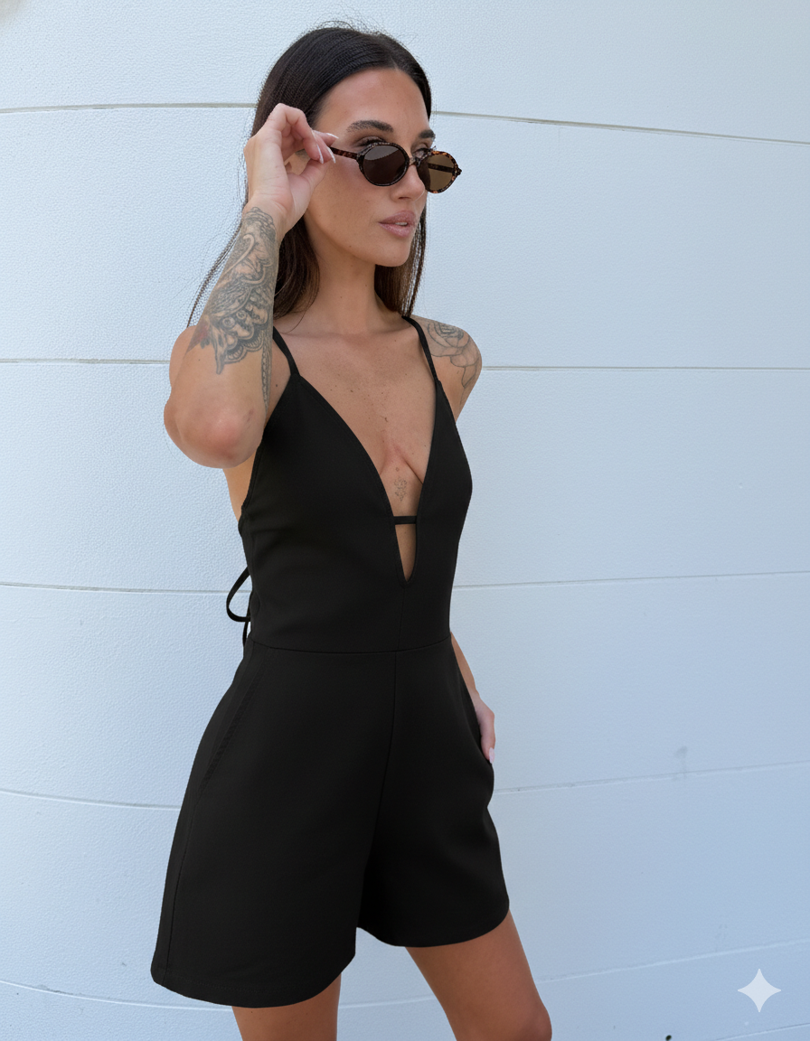 Jasmine Playsuit Black Denim