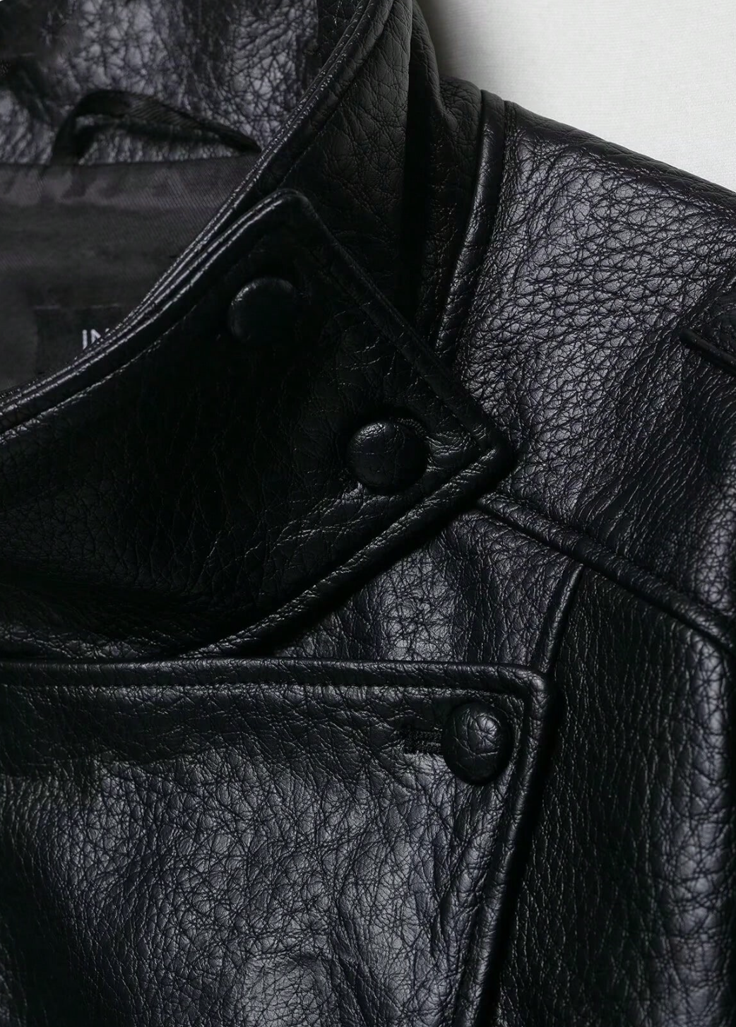 Harlow Vegan Leather Bomber Jacket - Black