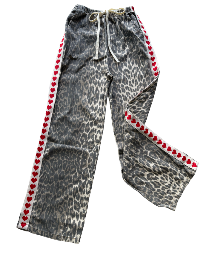 Heart Leo Leopard Pants