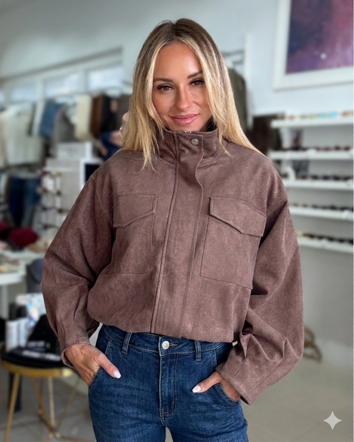 Darcy Bomber Jacket Chocolate