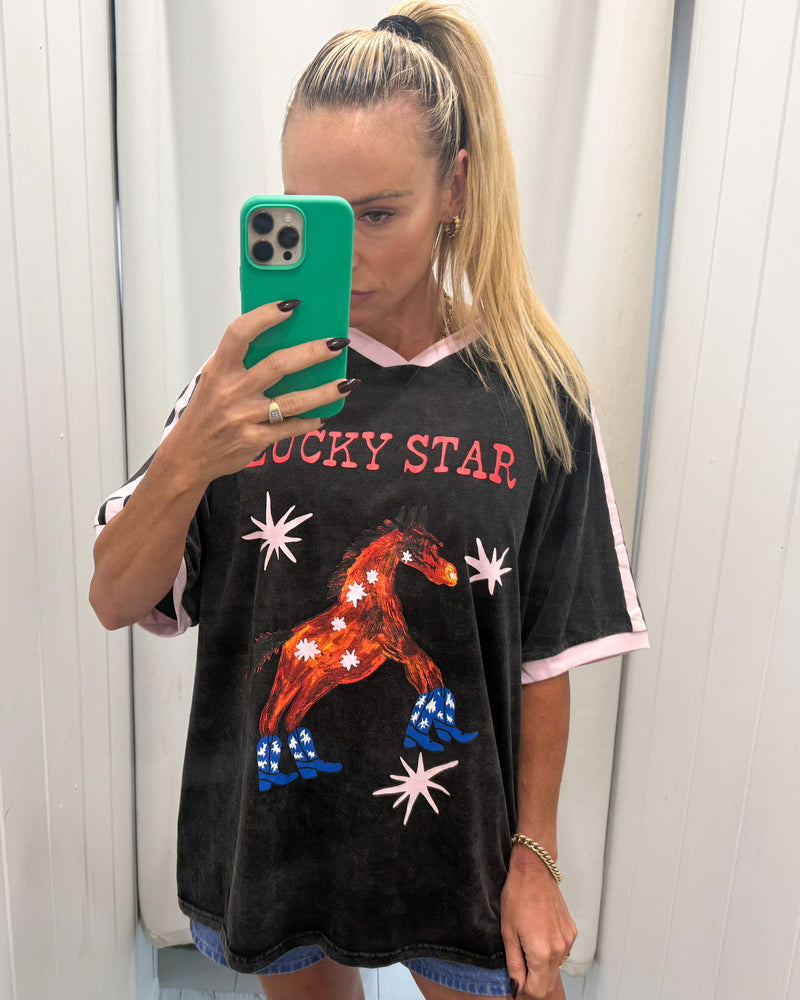Lucky Star Tee - Black