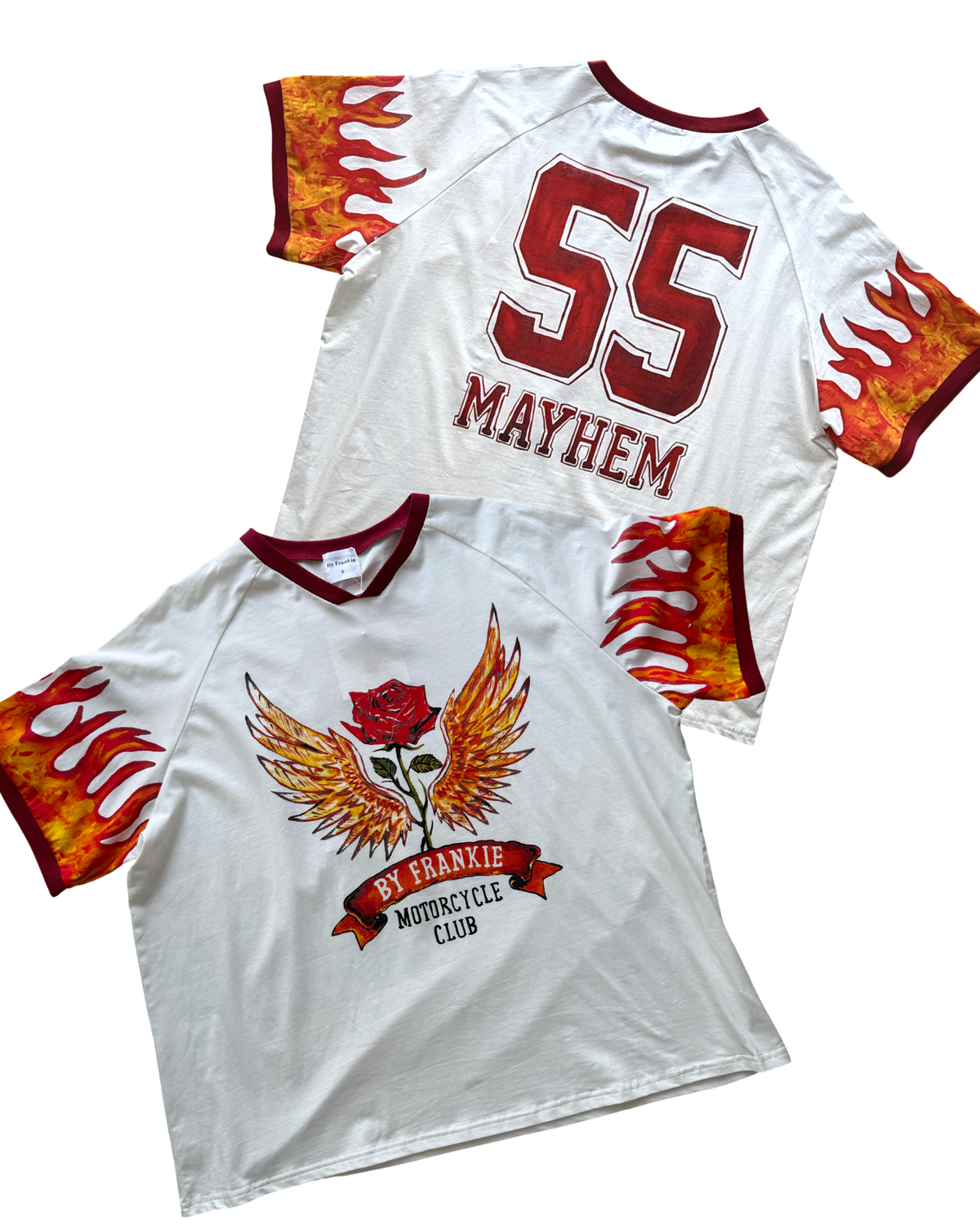 Moto Mayhem White Tshirt