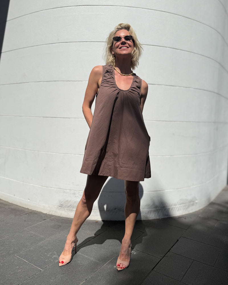 Isabelle Dress - Brown