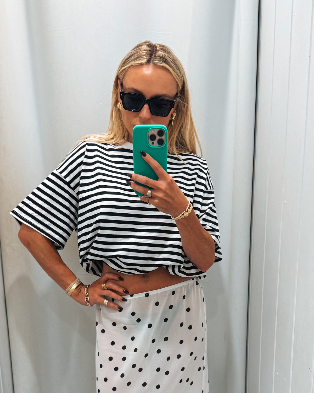 Paris Stripe Oversized Tee