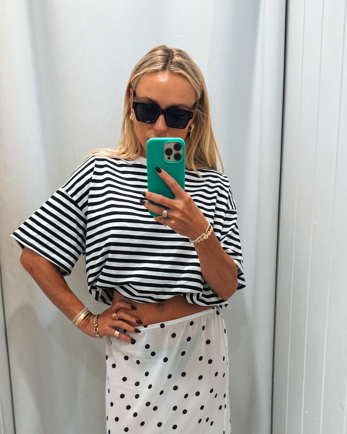 Paris Stripe Oversized Tee