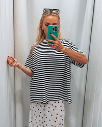 Paris Stripe Oversized Tee