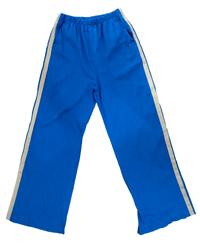 Blue Beige Stripe Racer Pants