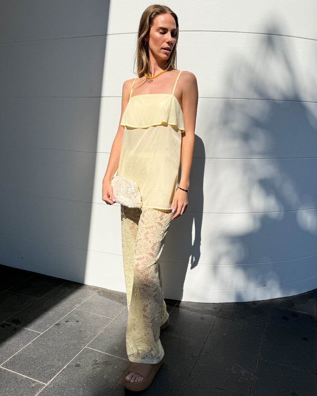 Lace Pants - Yellow