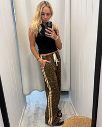 Leo Leopard Pants- Dark
