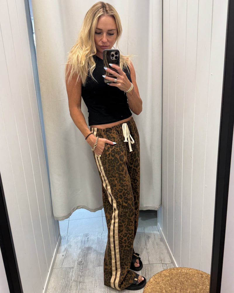Leo Leopard Pants- Dark