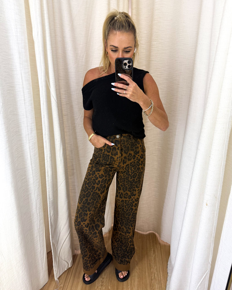Brandy Jeans - Dark Leopard