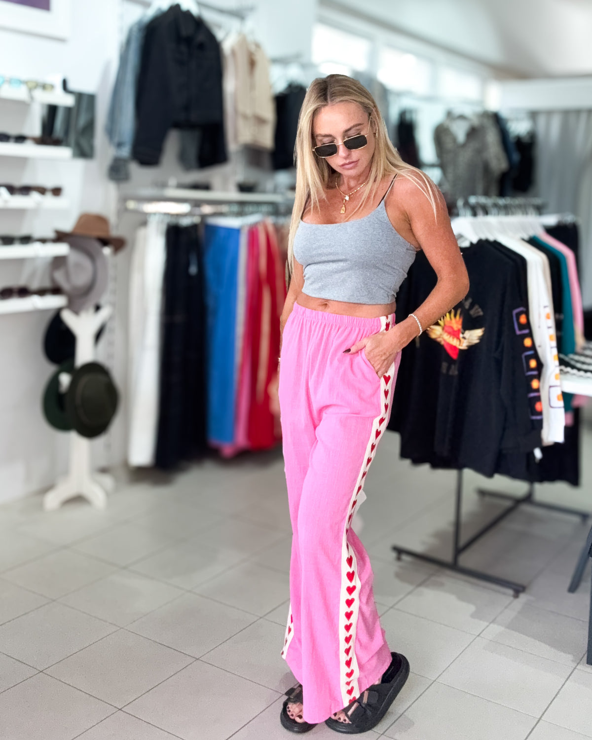 Pink Heart Pants