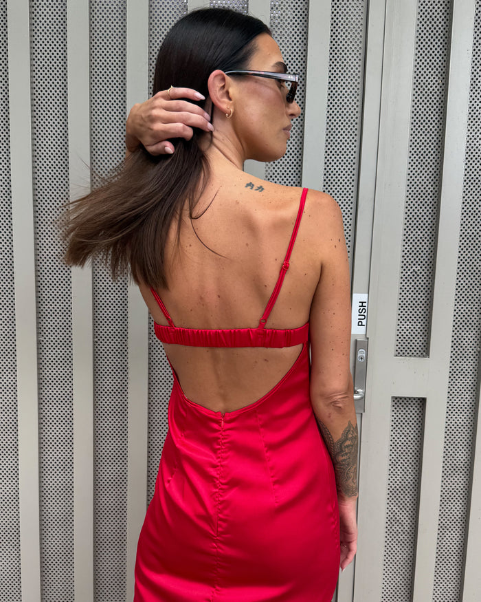 Halle Dress- Red
