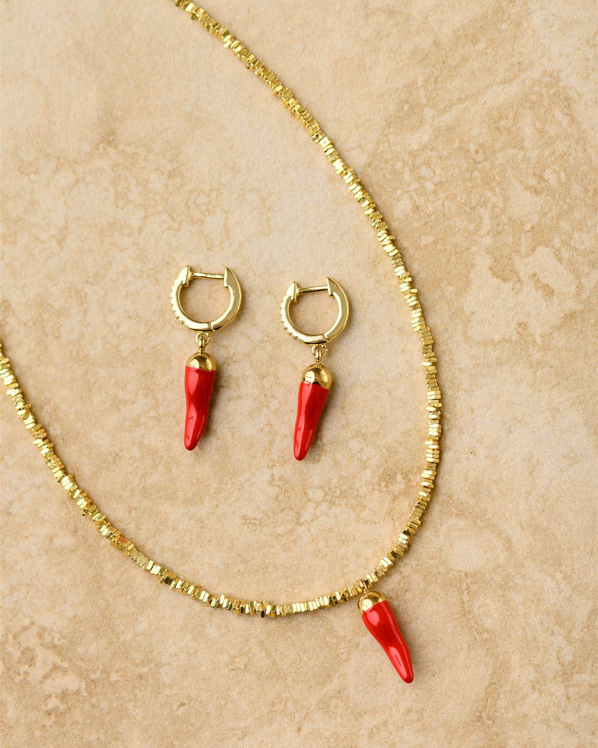 Chilli Earrings - Red