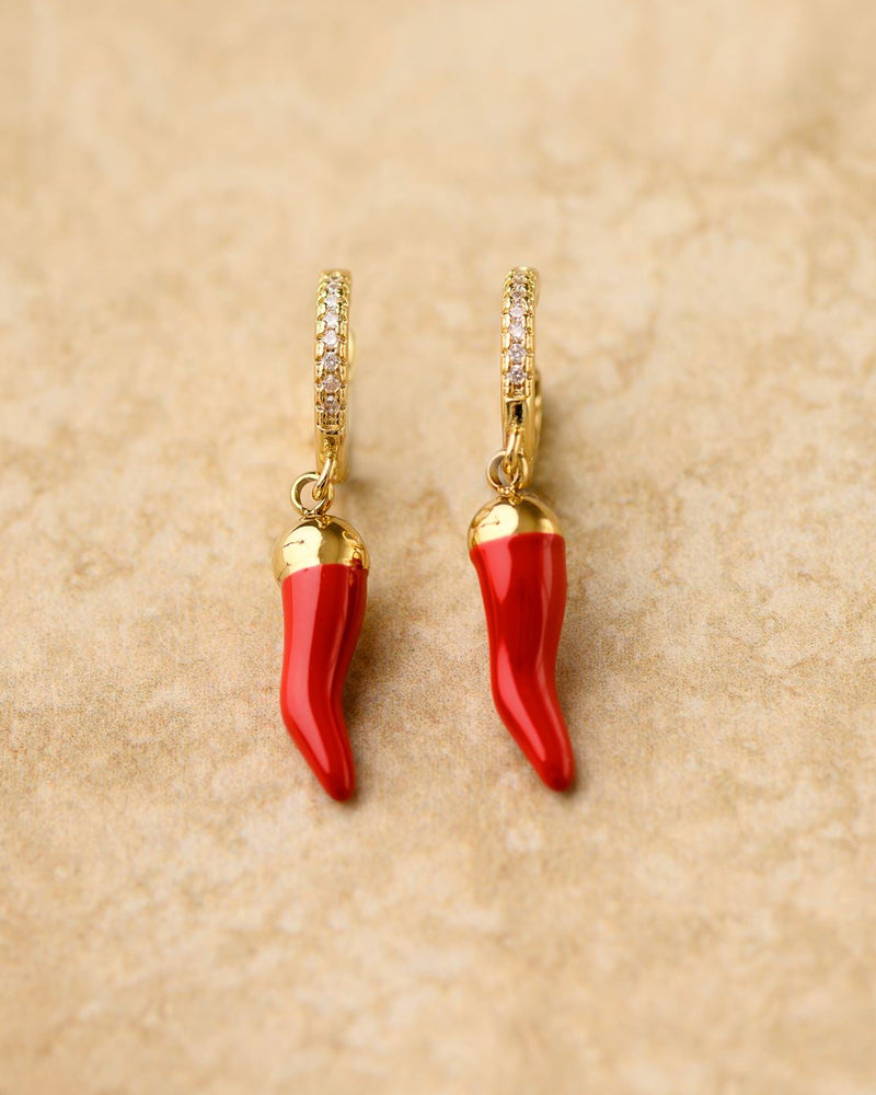 Chilli Earrings - Red