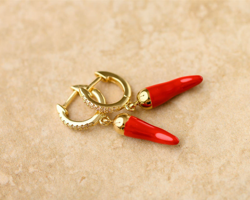 Chilli Earrings - Red