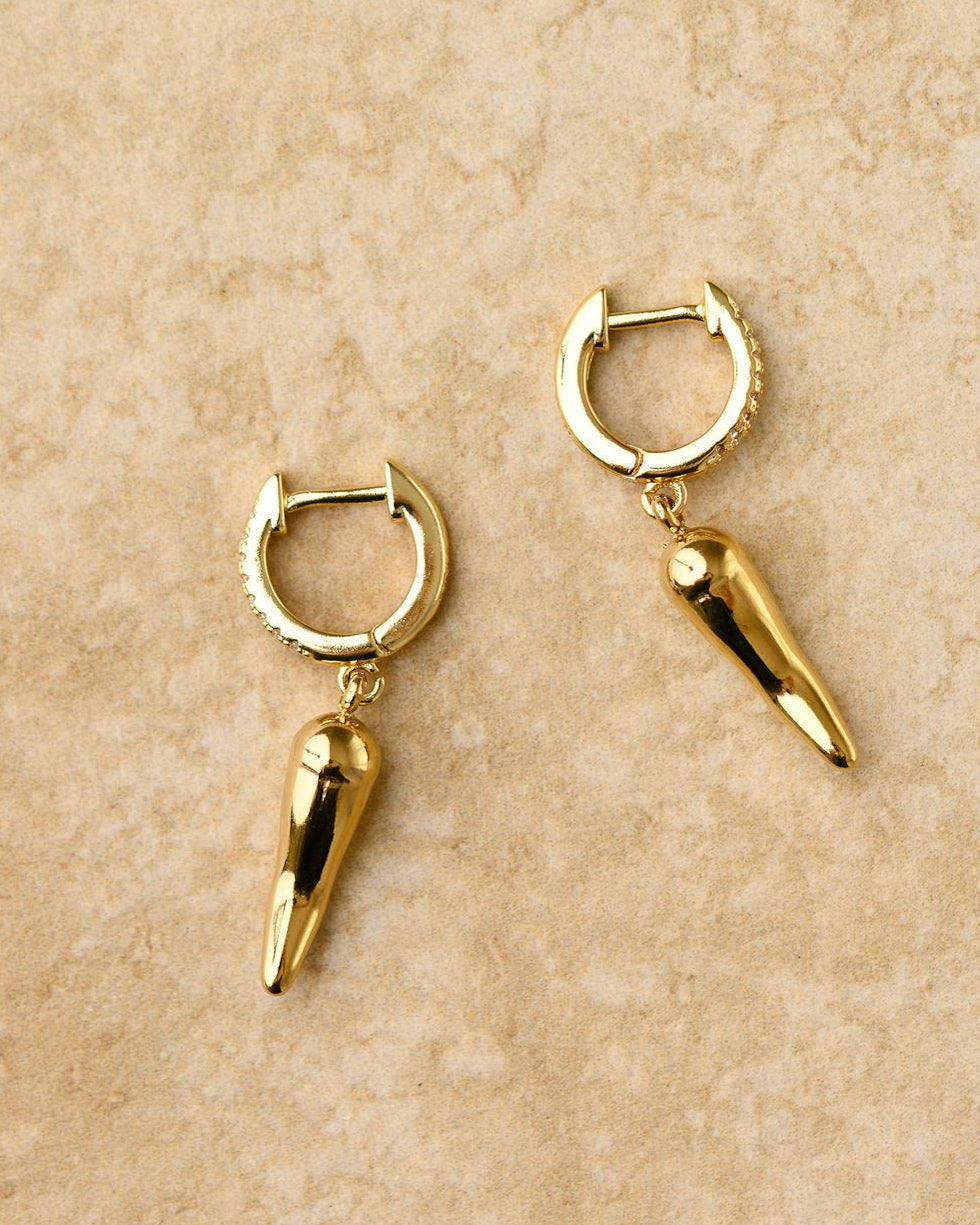 Chilli Earrings - Gold