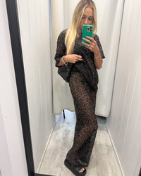 Saturn Sequin Top Black