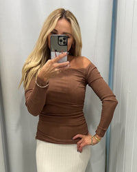 Hayley Brown One Shoulder Top