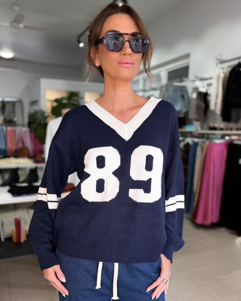 College Jumper - Navy