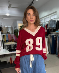 College Jumper - Maroon