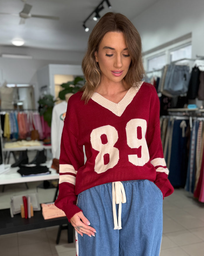 College Jumper - Maroon