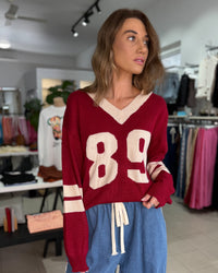 College Jumper - Maroon