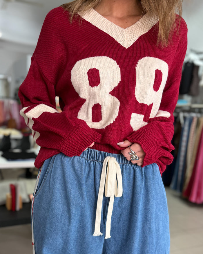 College Jumper - Maroon