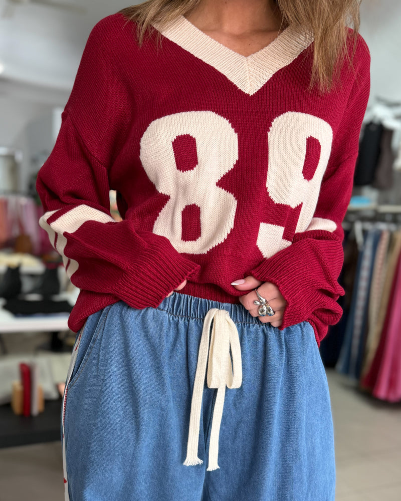 College Jumper - Maroon