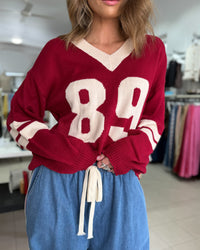 College Jumper - Maroon