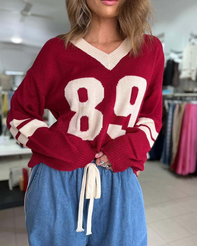 College Jumper - Maroon
