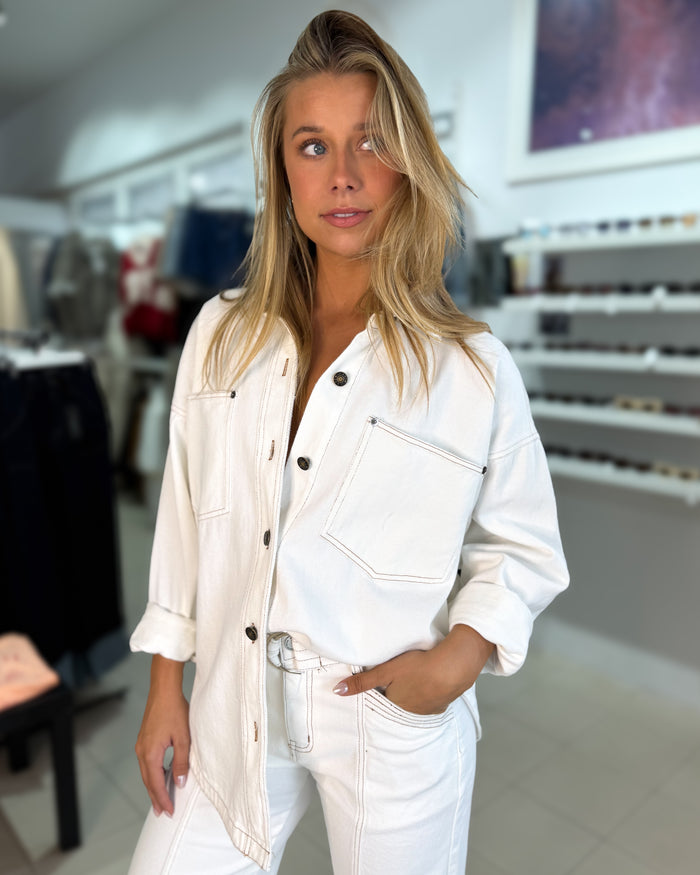 Wyler Denim Shirt - White