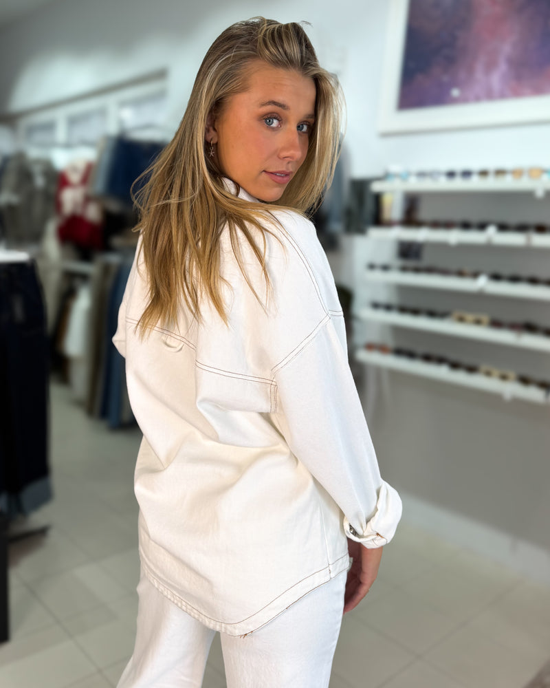Wyler Denim Shirt - White
