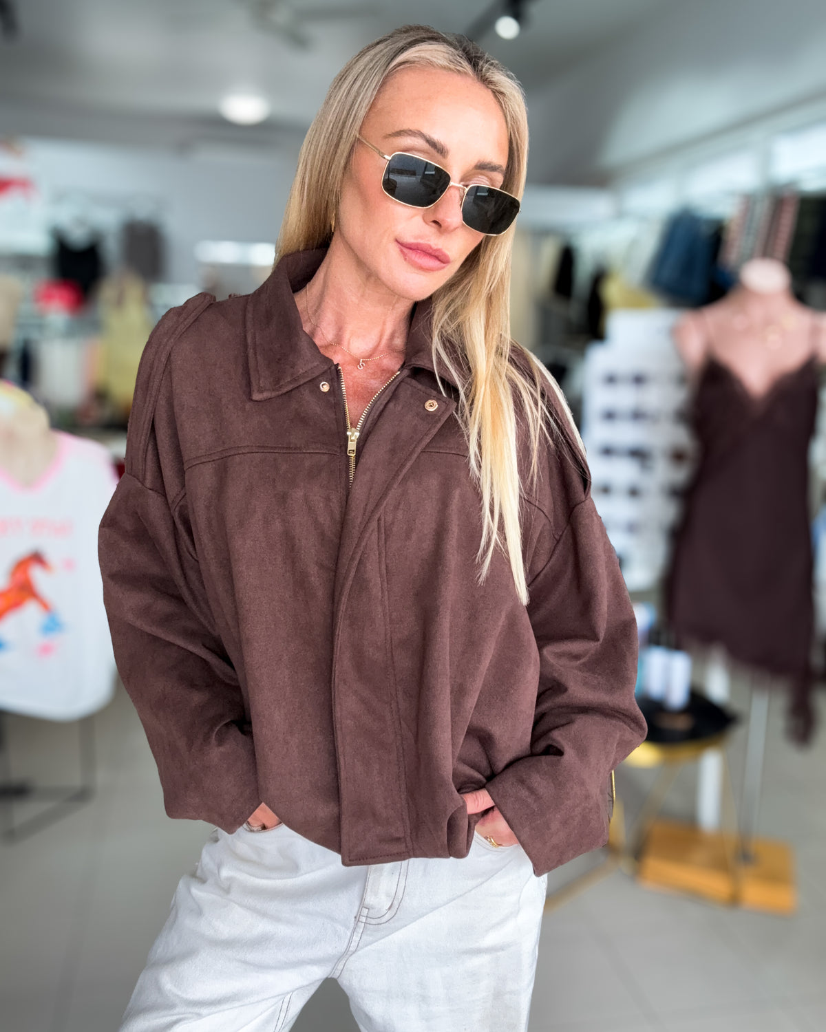 Micky Bomber Jacket - Chocolate