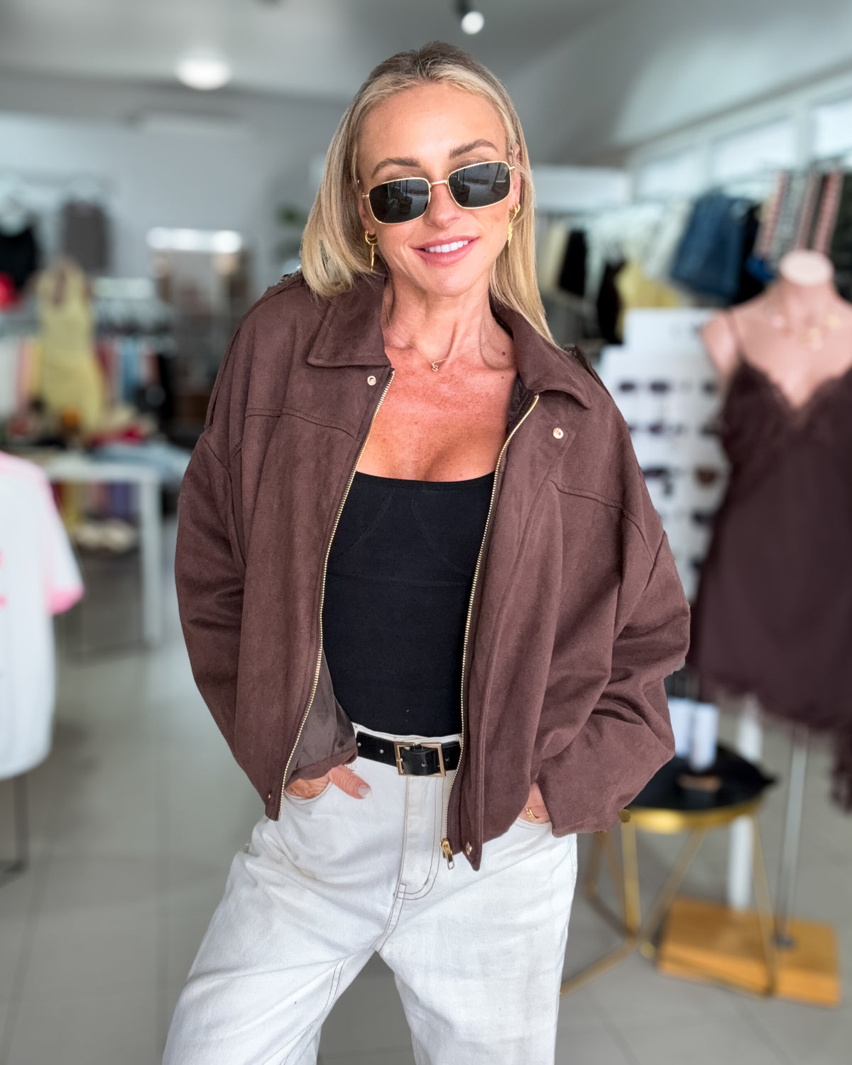 Micky Bomber Jacket - Chocolate