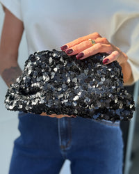 Glitter Clutch - Black