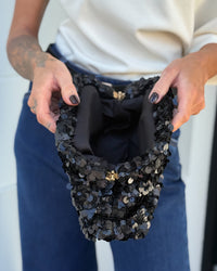 Glitter Clutch - Black