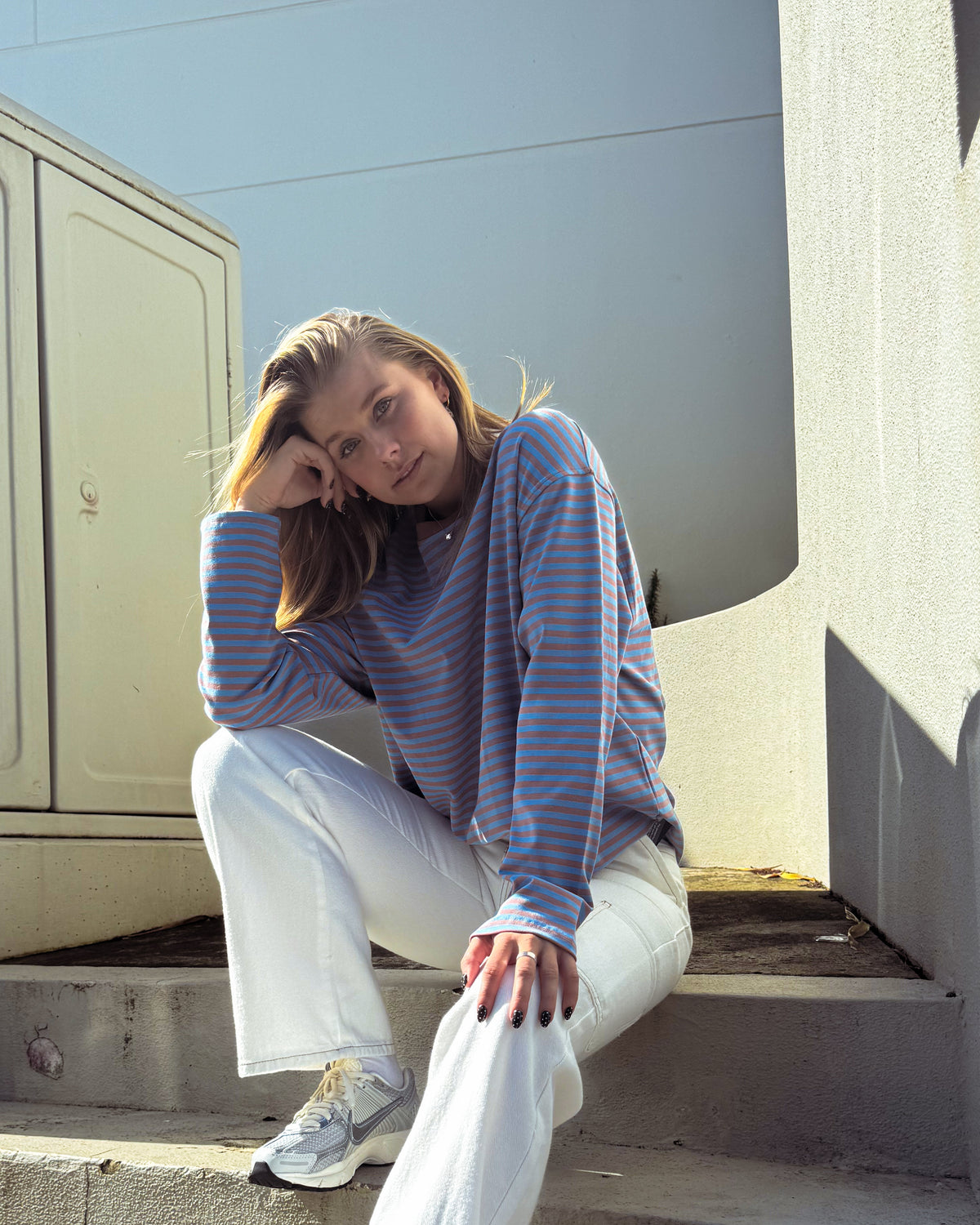 Beetle Top - Brown/Blue