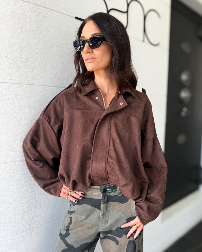 Micky Bomber Jacket - Chocolate